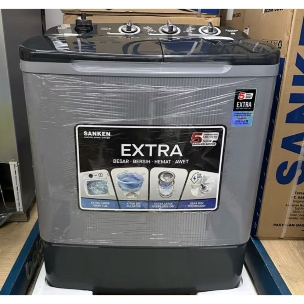 Mesin Cuci 2 tabung sanken Tw 8600  8kg low watt