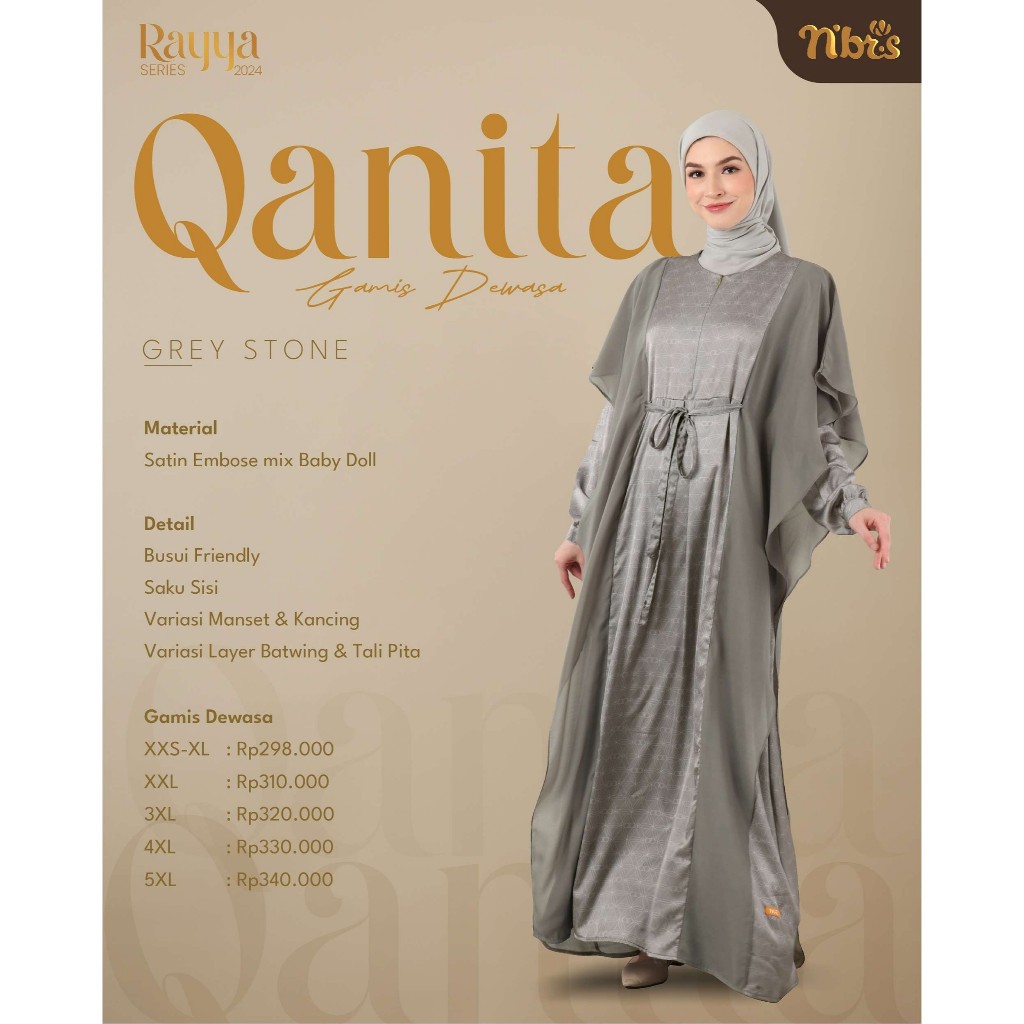 GAMIS CUCI GUDANG NIBRAS QANITA GREYSTONE