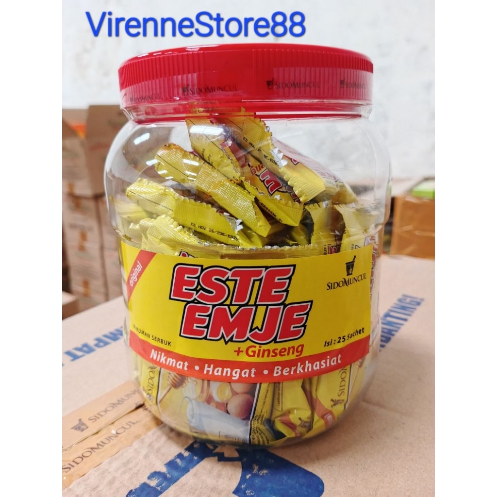 

Sido Muncul Minuman Este Emje 1 Toples (isi 25 sachet) Menghangatkan Tubuh - 100% ASLI & BPOM