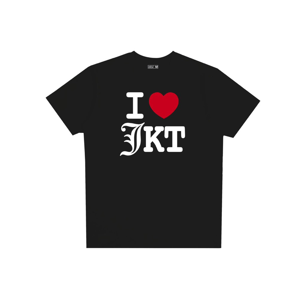 T-SHIRT I LOVE JKT FROM JAKARTA KIKUK IN BLACK