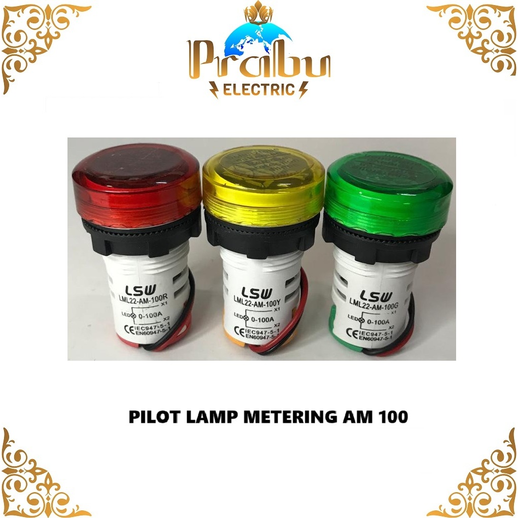 PILOT LAMP AMPERE METER 100A / PILOT LAMP AMPERE METER LED 22mm 1-100A