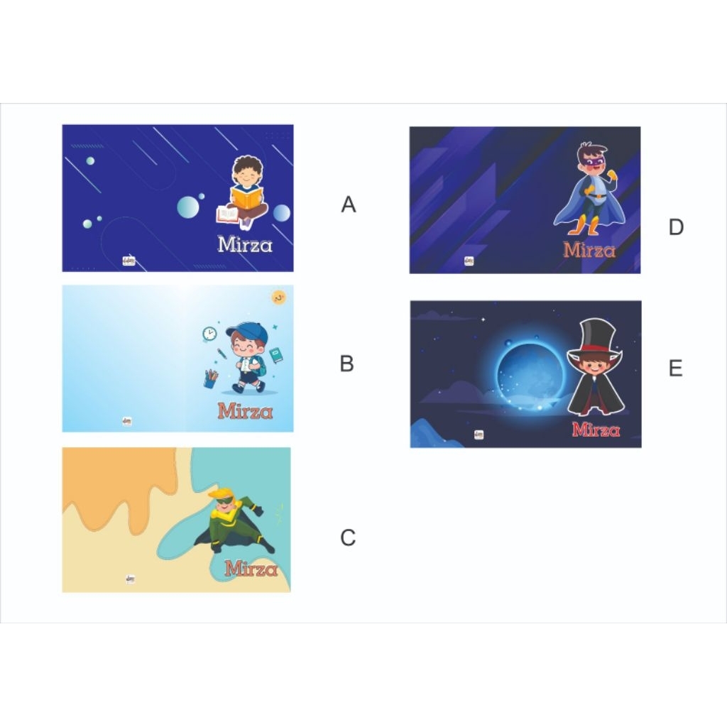 

Buku Tulis Custom Karakter Cowok