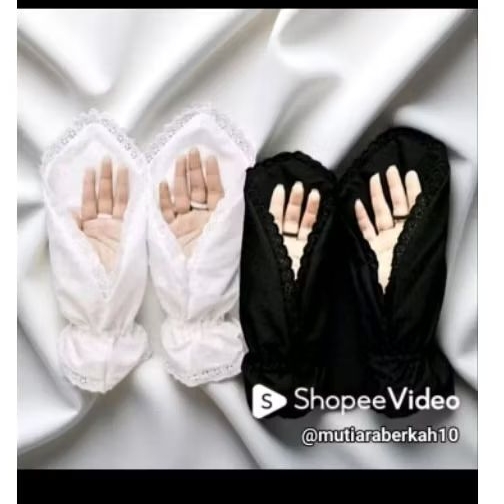 sarung tangan haji dan umroh penutup aurat tangan muslimah katun micro lembut halus