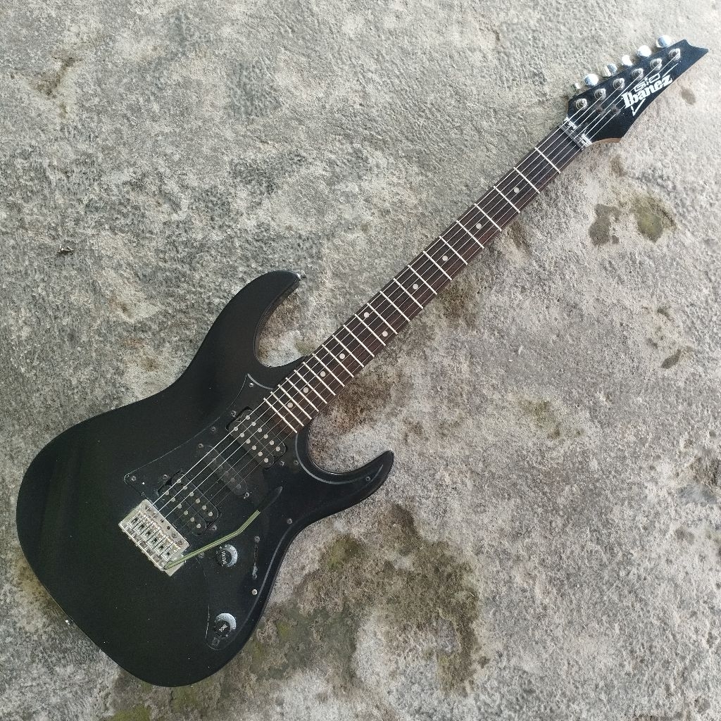 GITAR LISTRIK ORIGINAL IBANEZ GIO GRX 55 HSH RED SECOND MIC REPAINT HITAM