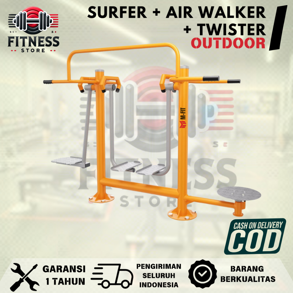 Jual Alat Olahraga Taman Surfer + Air Walker + Twister - Alat Fitness Taman Outdoor Murah