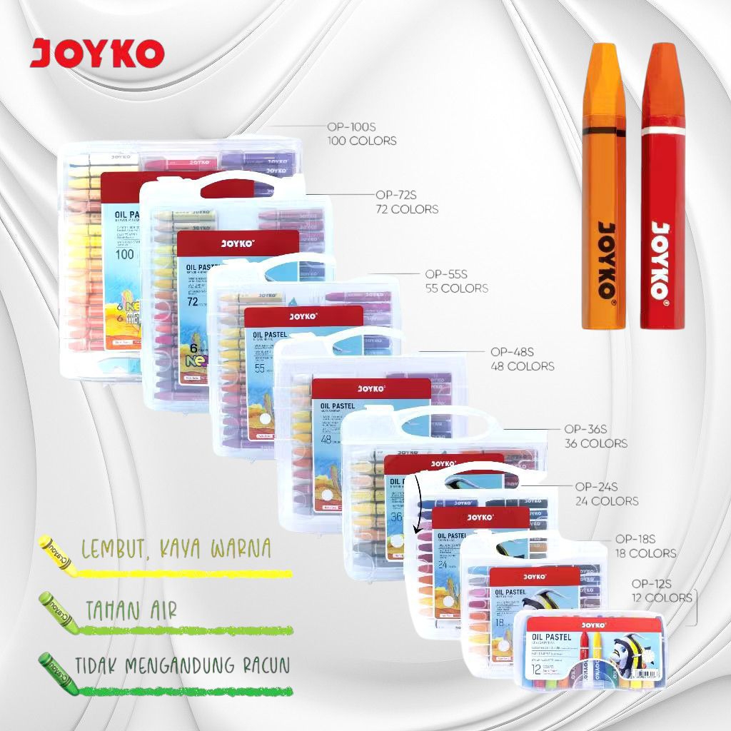 

Joyko Crayon Oil Pastel isi 24 dan 12 warna