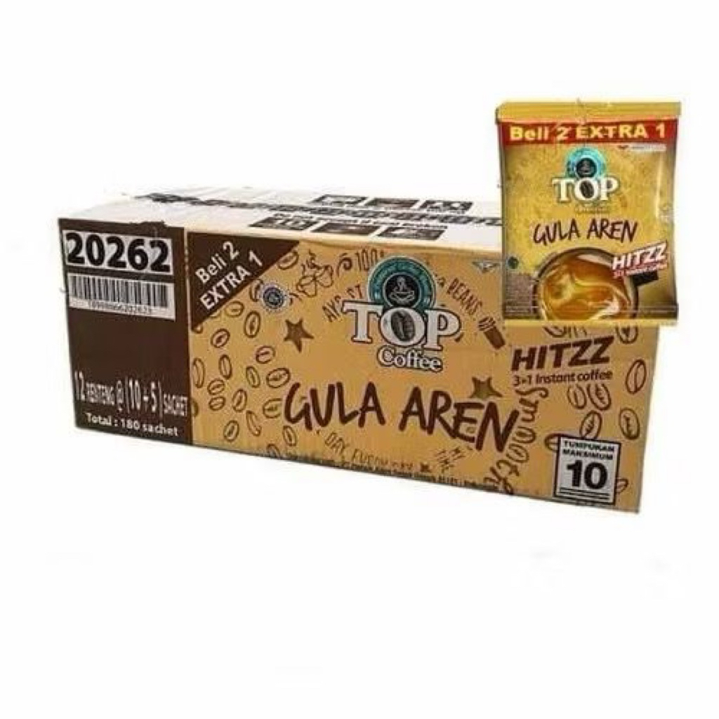 

1 DUS TOP KOPI GULA AREN RENCENG (12 Renceng/180 sachet)