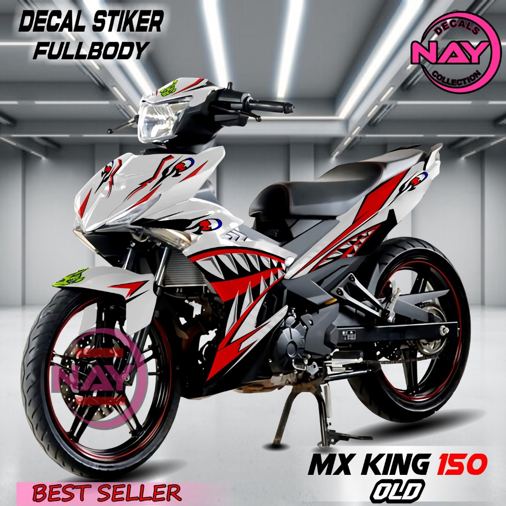 Decal Jupiter MX King 150 Old Desain shark / Decal MX King 150 Full Body keren Tahan lama