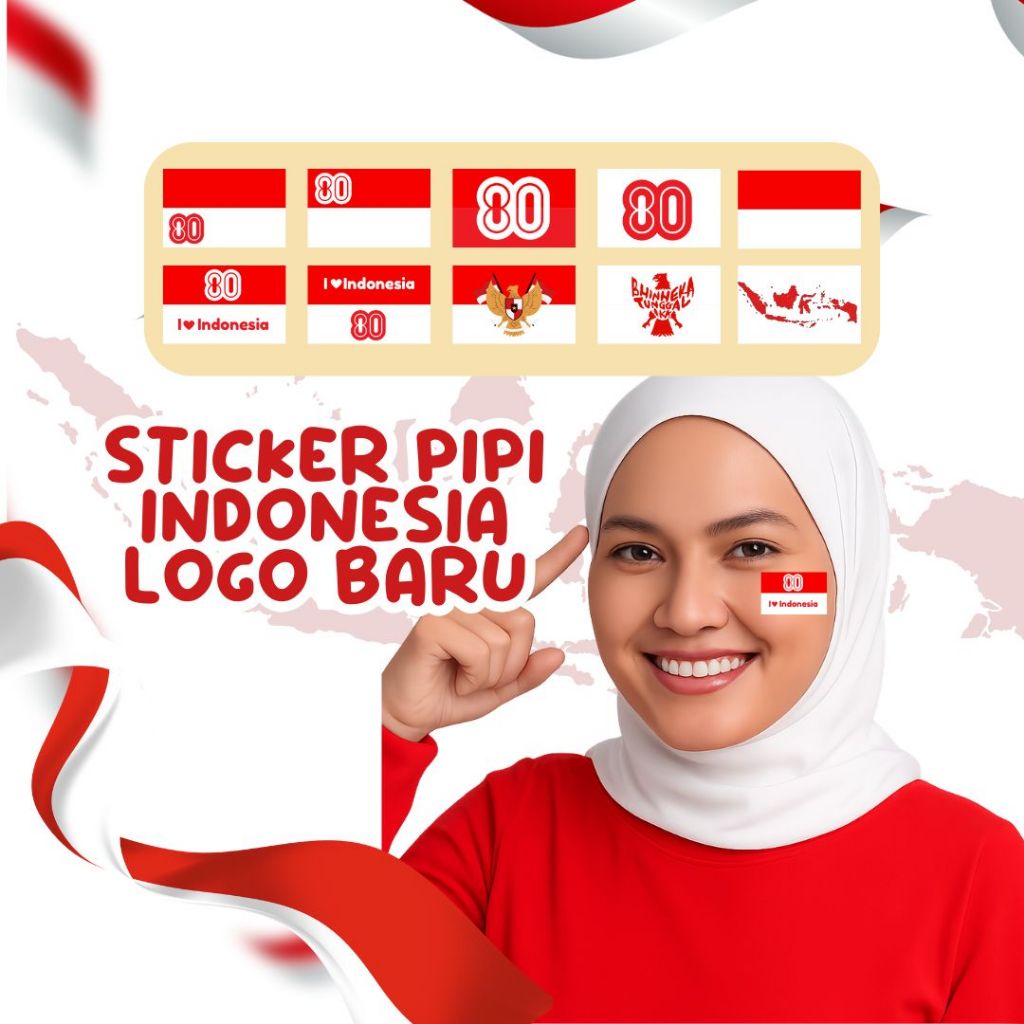 

Stiker Pipi Indonesia Logo Baru 17 Agustus - ISI 50 & 100 PCS READY STOCK