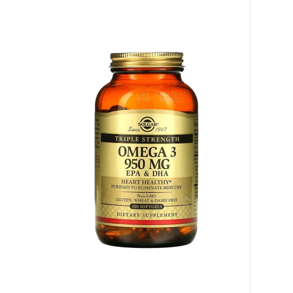 Solgar Omega 3 EPA & DHA Triple Strength 950 mg 100 Softgels