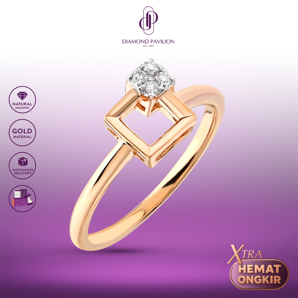 Diamond Pavilion Cincin Emas Batu Berlian Gurdania Ring