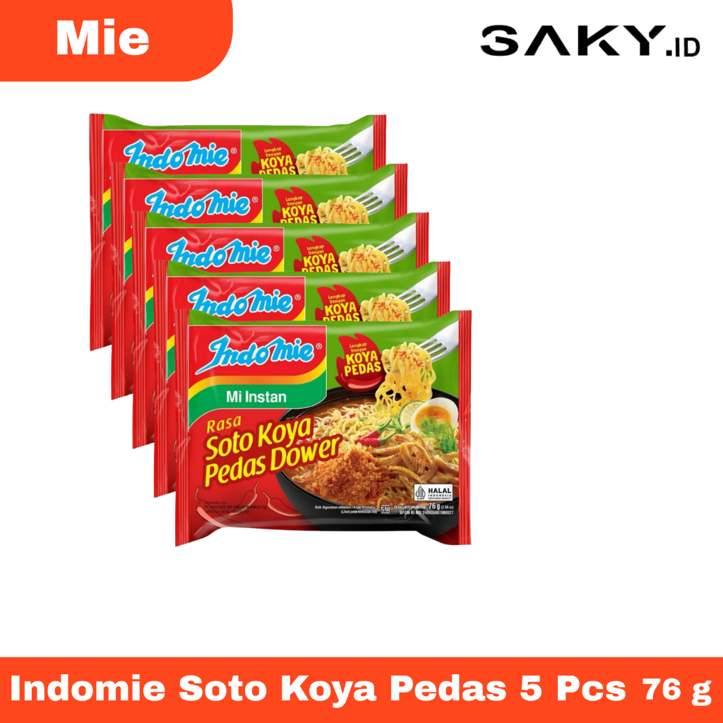 

Paket HEMAT Indomie Soto Koya Pedas Dower 5 Pcs