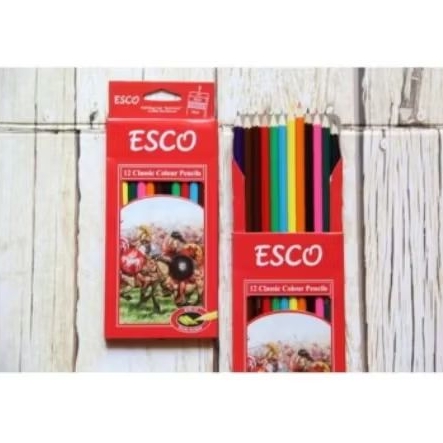

PENSIL WARNA PANJANG 12 WARNA | PENSIL WARNA MEREK ESCO | PENSIL KAYU WARNA WARNI