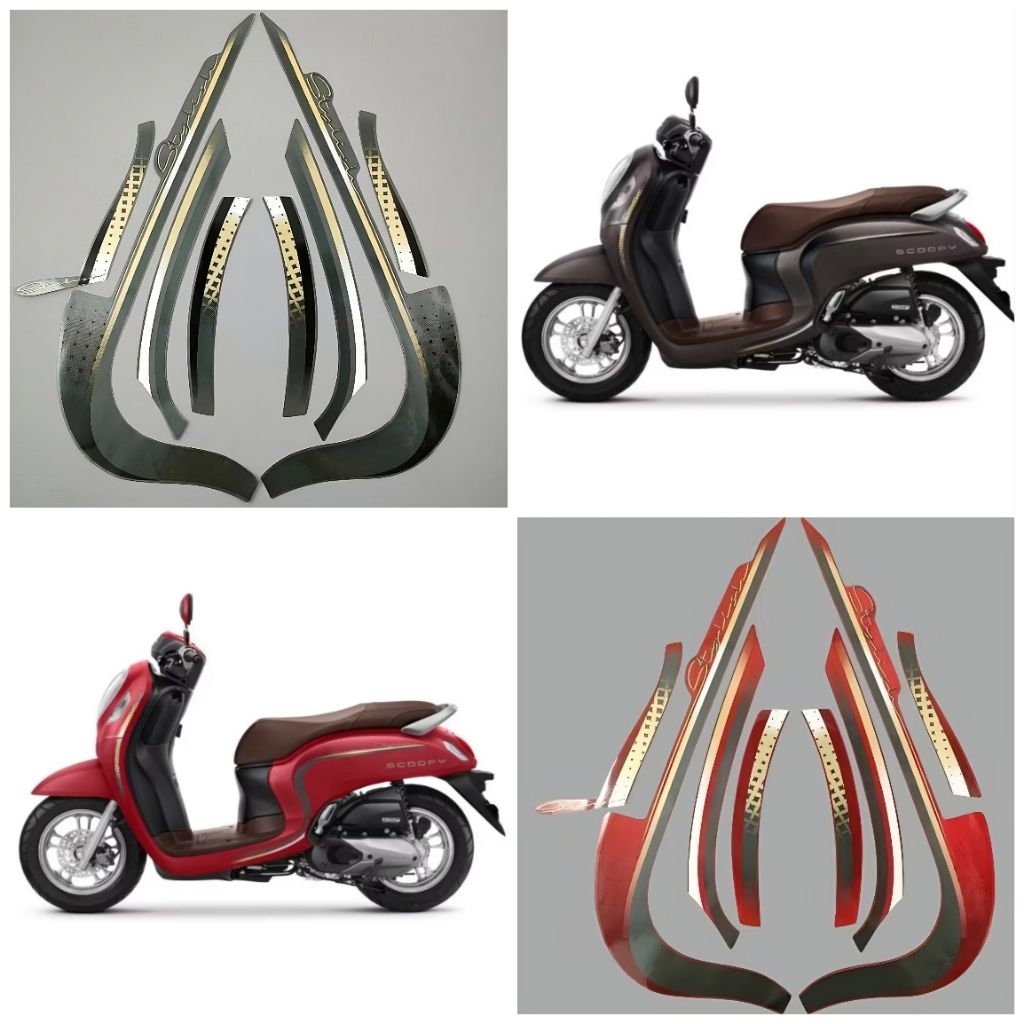 Stiker Striping Lis Body Motor Scoopy Stylish 2023 Standar