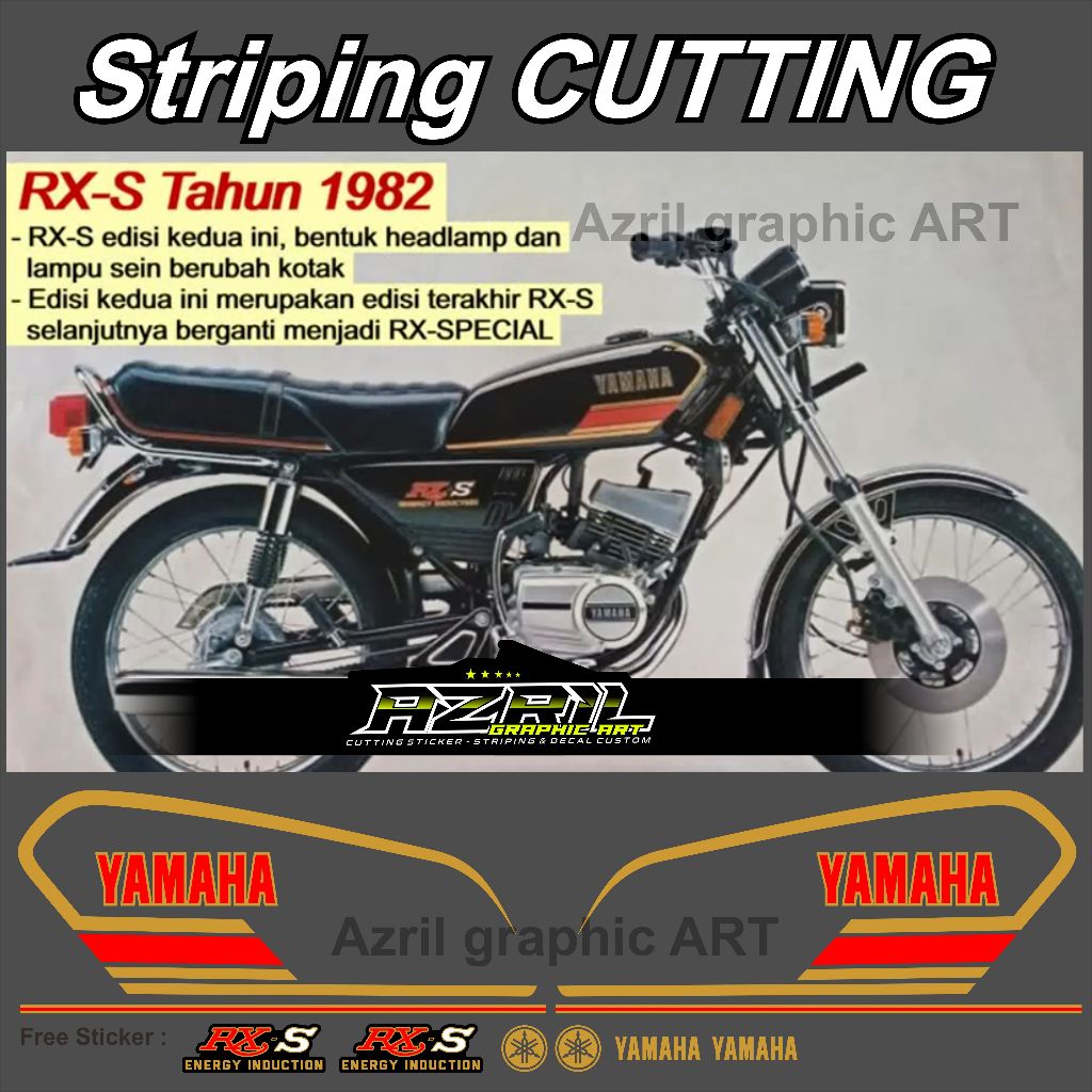 List Striping Yamaha RX S 1982 cutting