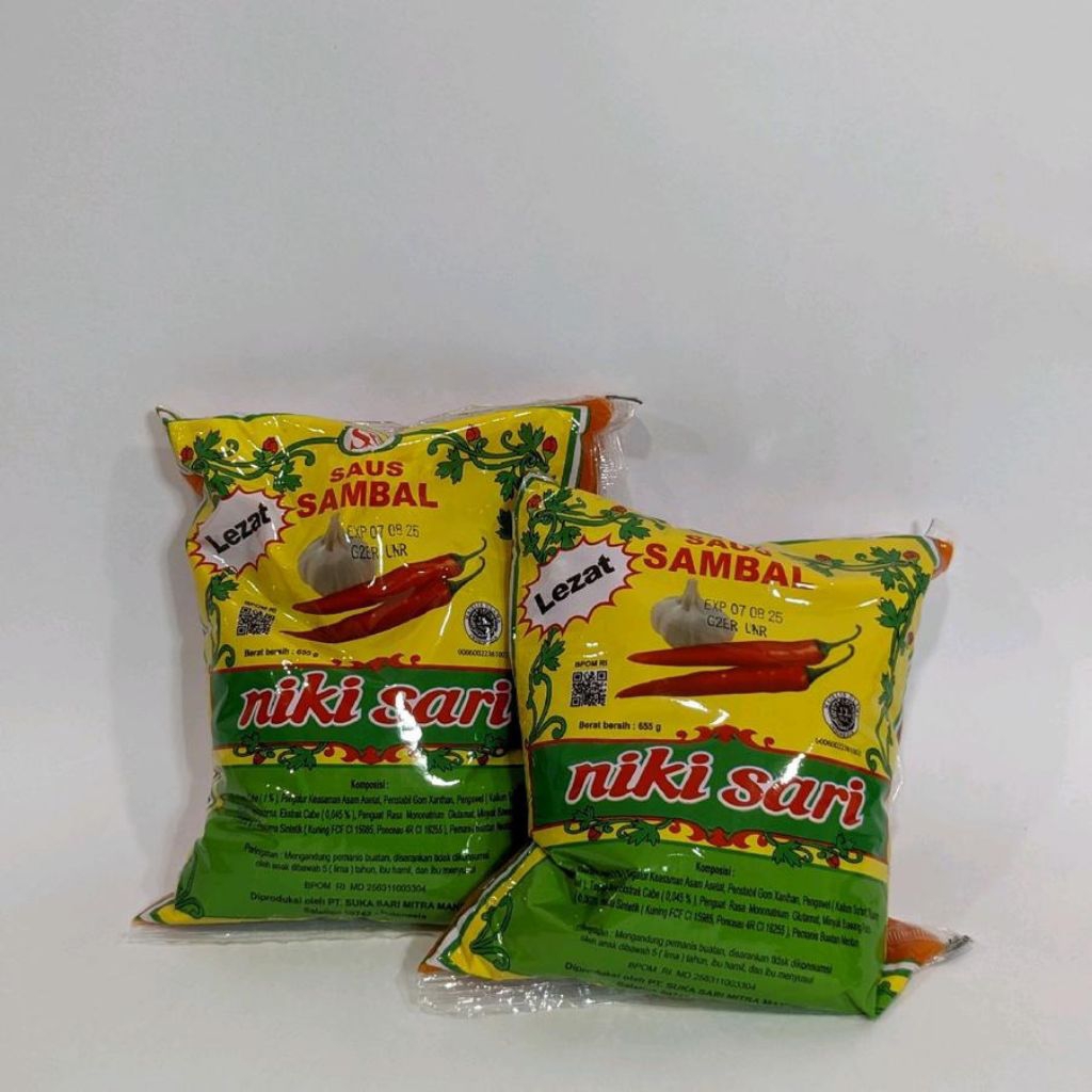 

Saus Sambal Nikisari dengan kemasan plastik 655 gram