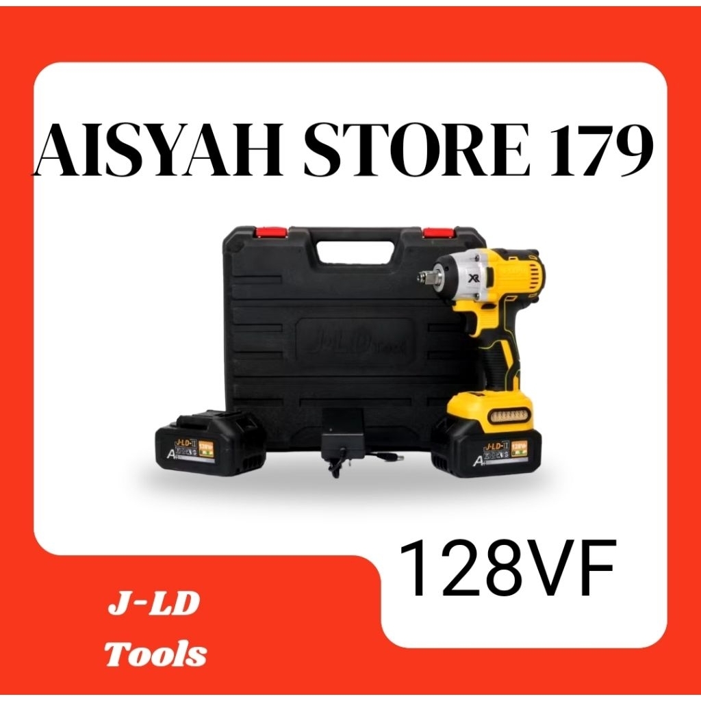 IMPACT WRENCH PEMBUKA BAUT RODA MOBIL MOTOR 128VF 450NM JLD TOOL FULL KOPER