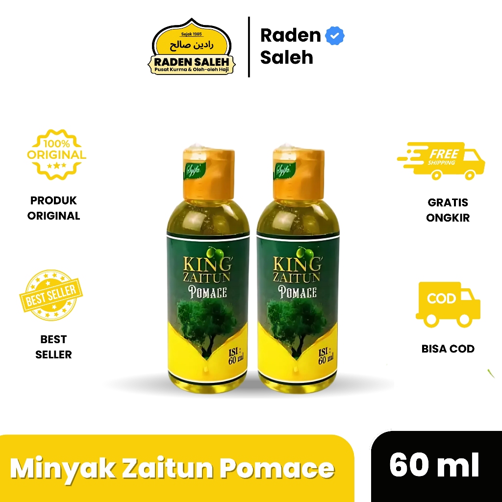 

Minyak Zaitun King Pomace Syifa | Minyak Zaitun KING 60 ml