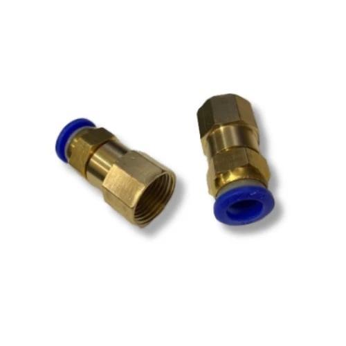 Nepel / Nipple Konektor Slip Lock Drat dalam 18mm ke Selang PU 10mm