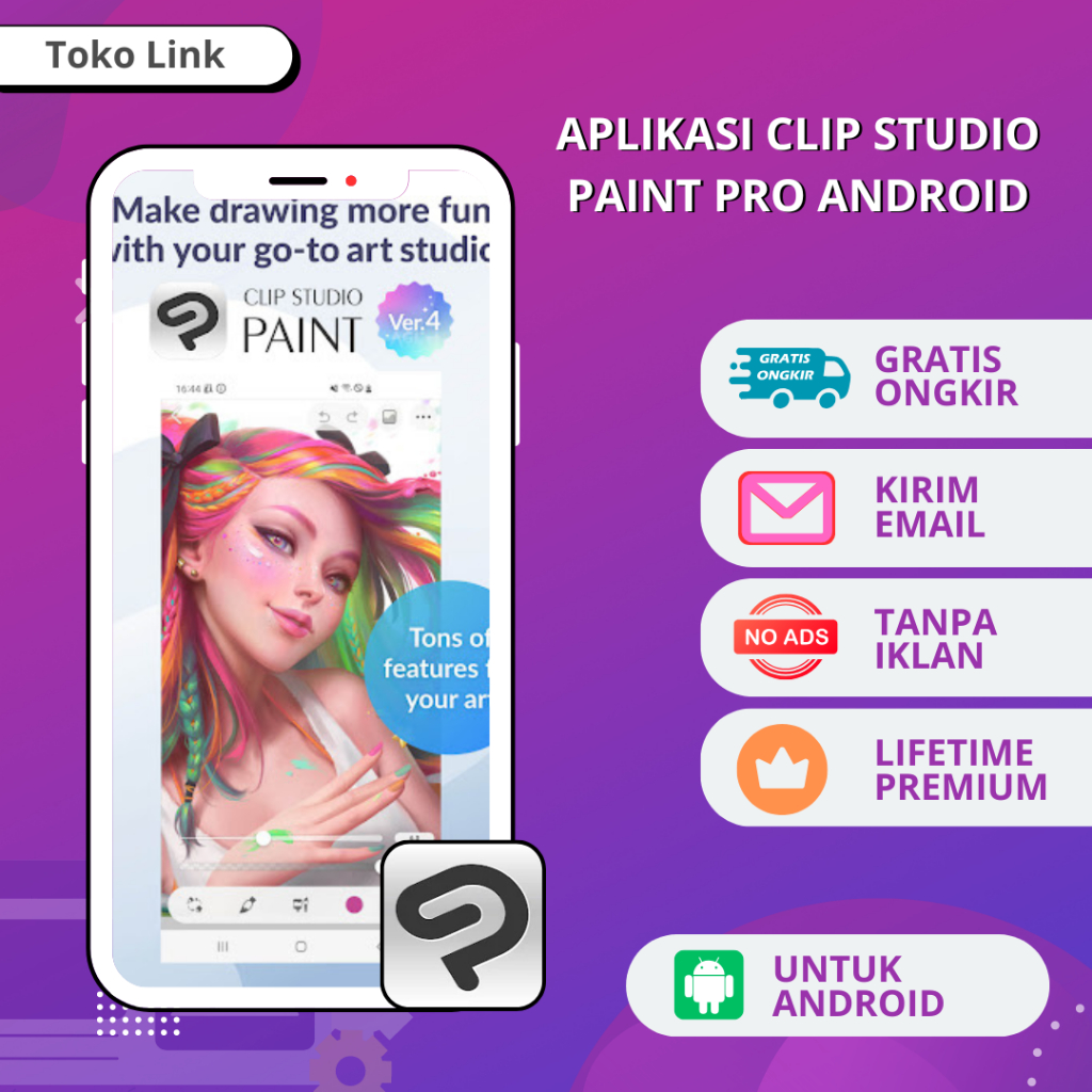 Aplikasi clip studio paint pro Android Tanpa Berlangganan