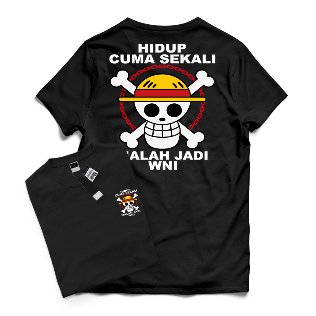 Wiksi>Clothing T-shirt Distro Baju Kaos ANIME ONE PIECE / Kaos Pria Wanita 24s free stiker