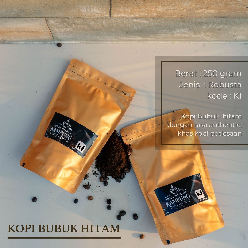

(K1) KOPI HITAM BUBUK 250 G / KOPI BUBUK HITAM / KOPI KAMPUNG