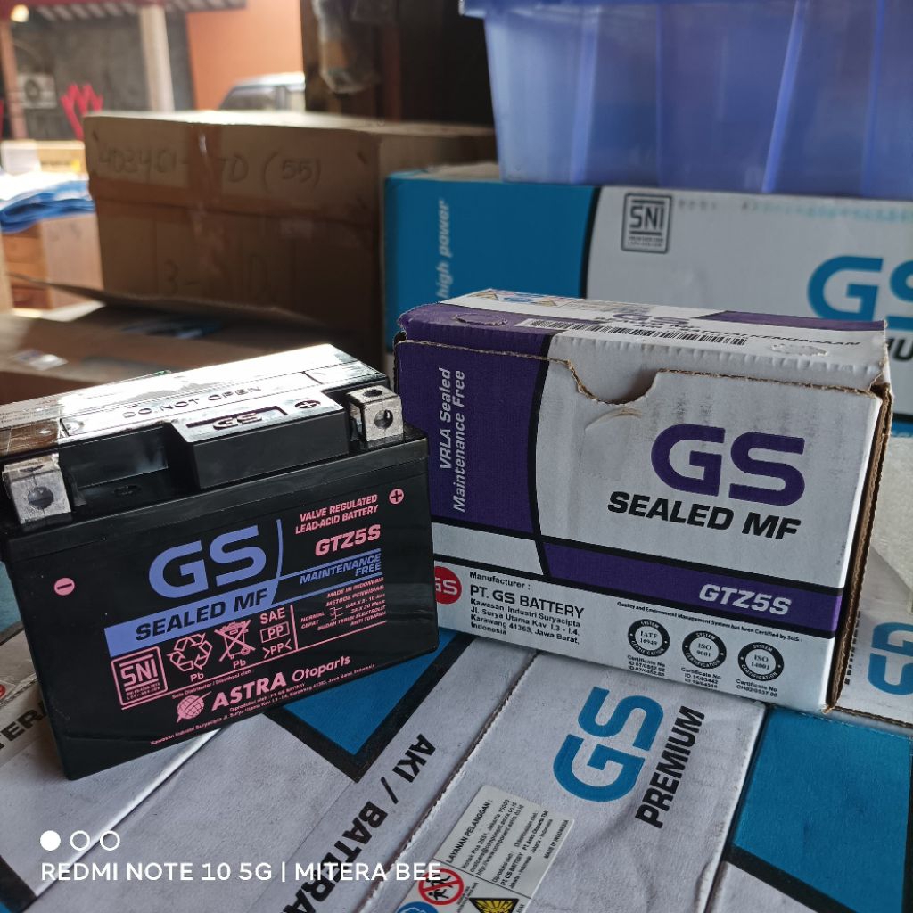 aki gs asli astra honda beat vario110 GTZ5S