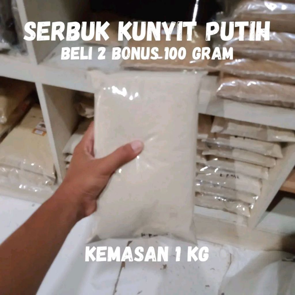 

Bubuk Serbuk Kunyit Putih Temu 1Kg Sekilo 1000 Gram Organik Original