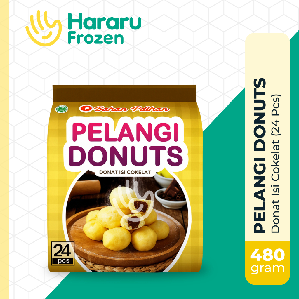 

Pelangi Donat Isi Cokelat 24 | Pelangi Donuts Chocolate 480 Gram