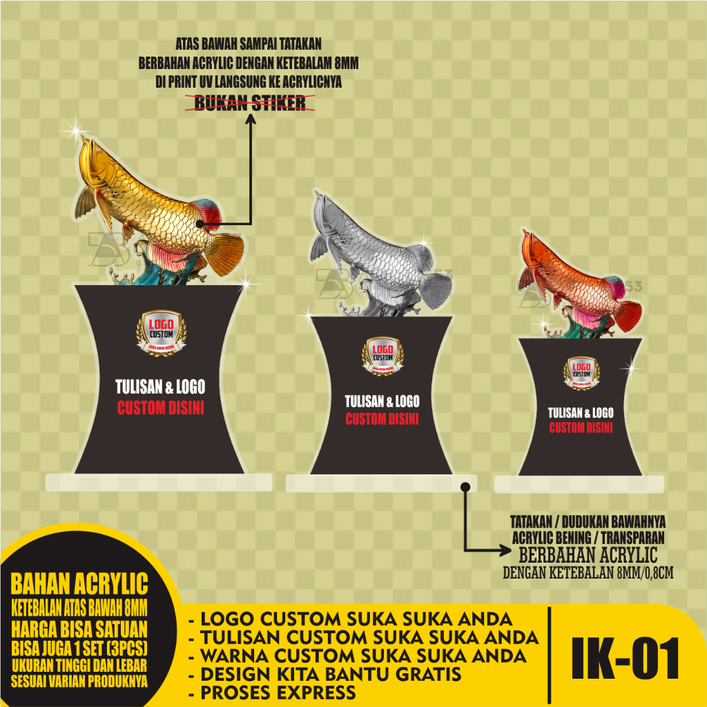 Piala Ikan, Tropy Ikan, Trophy Ikan, Tropi Ikan, Pialatropy Ikan, Piala Ikan Cupang, Piala Ikan Mas 