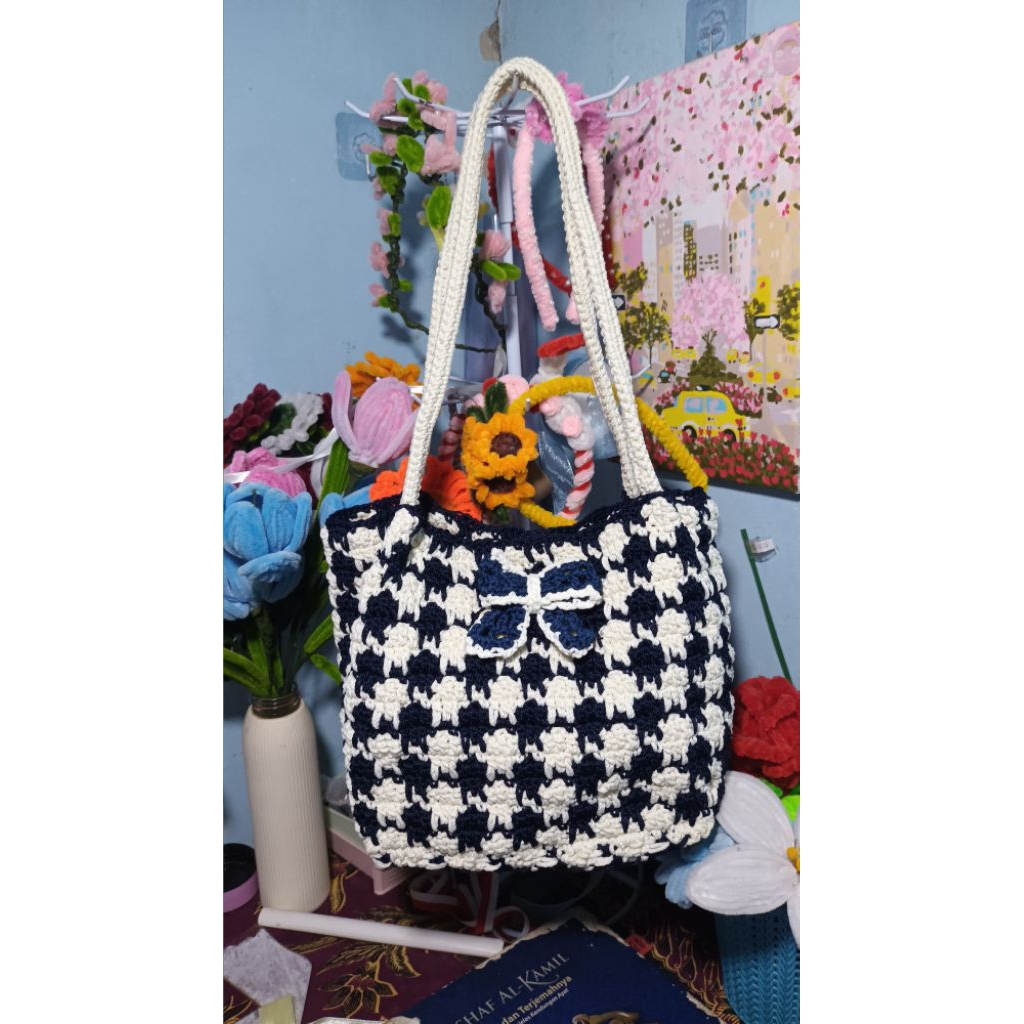 TOTEBAG RAJUT HANDMADE/ TAS HANDMADE/ TAS RAJUT KOREA