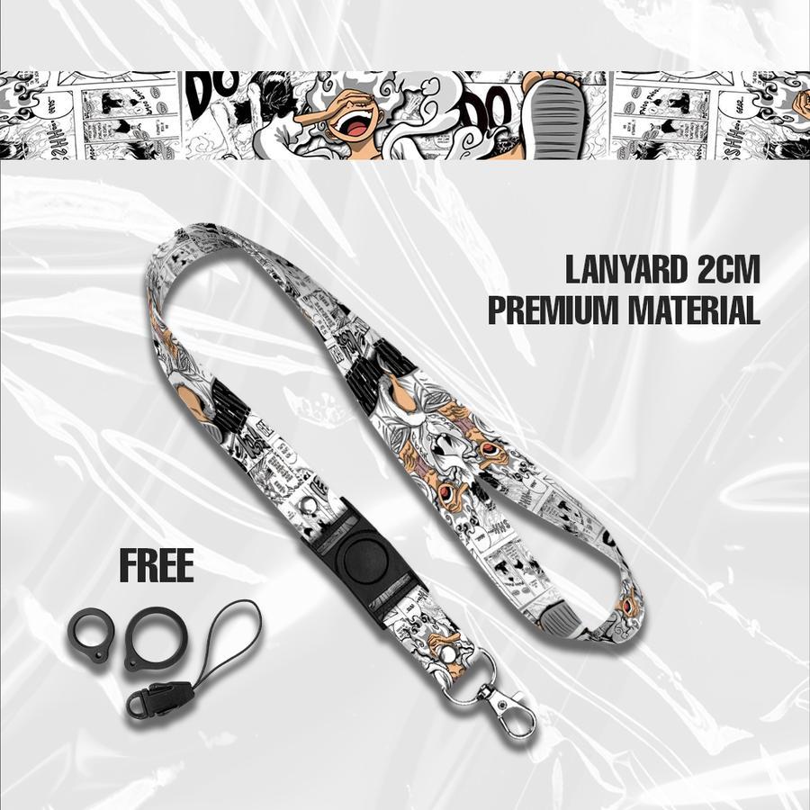 LUFFY GEAR 5 LANYARD LEBAR ONE PIECE anime lanyard/tali gantungan hp/lanyard id card/Lanyard