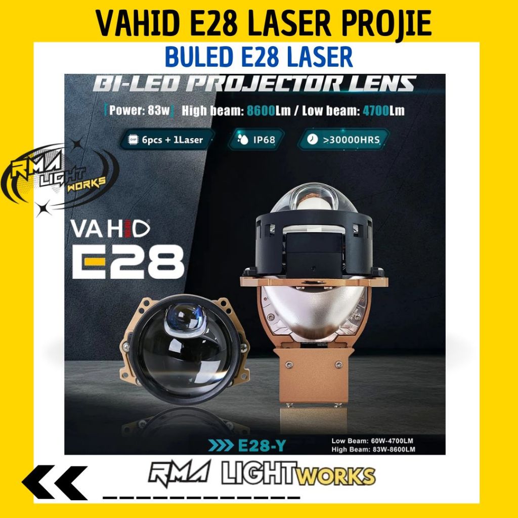 E28 - 3" LED Projector Vahid E28 Laser | Projie Biled E28 Laser Headlight Original Vahid
