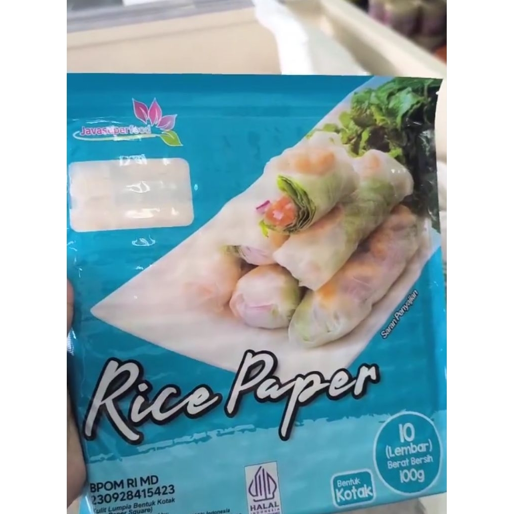 

Rice Paper Kotak 100gr ( isi 10 lembar ) dan 200gr ( isi 20 lembar ) - kulit lumpia Vietnam Rice Paper