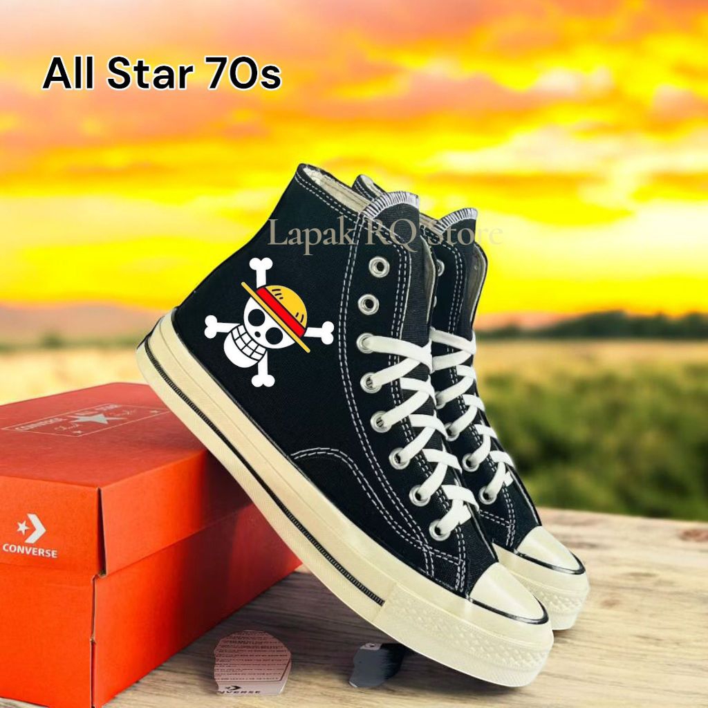 KARAKTER CONVERSE70S ONE PICE ALLSTAR HIGH MOTIF KARAKTER ONE PIECE CONVERT MOTIF API TERBARU