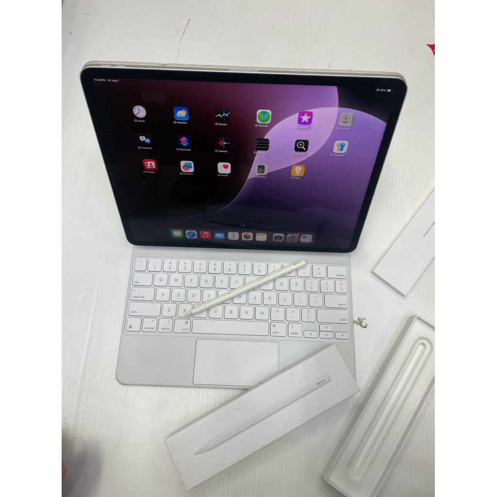 (paket murah) Ipad pro M1 12.9" 512gb free magic keybord pencil original bekas fullset