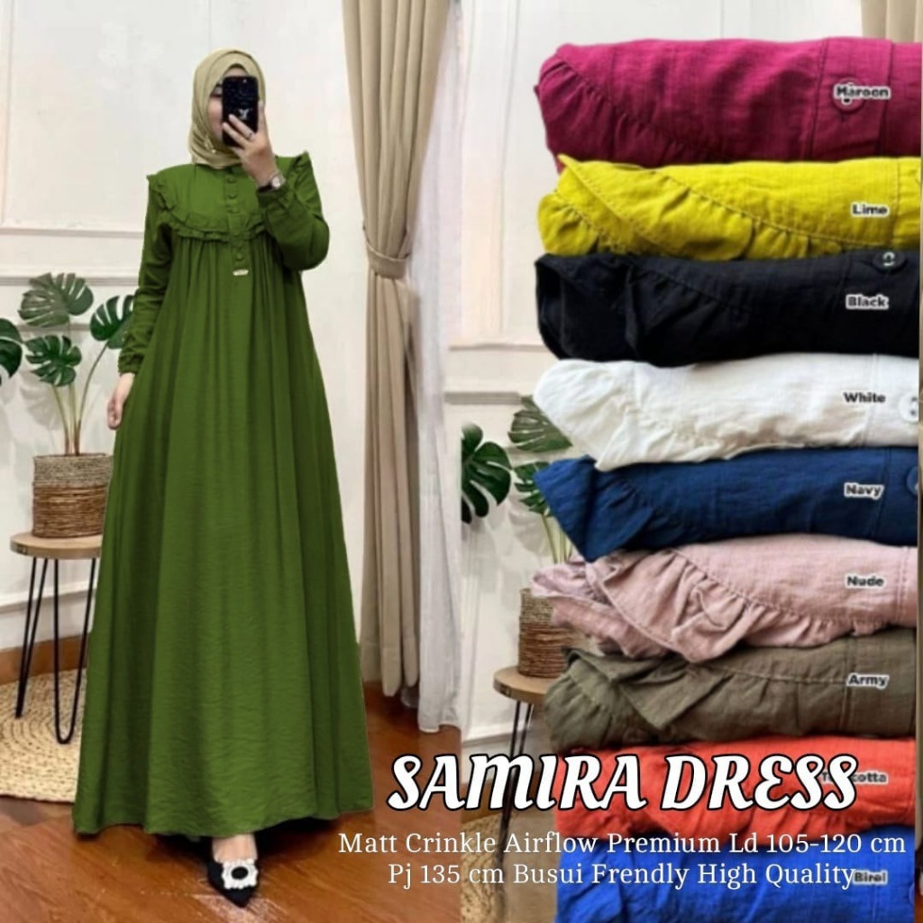 Gamis Dewasa Jumbo Bahan Crinkle Terbaru