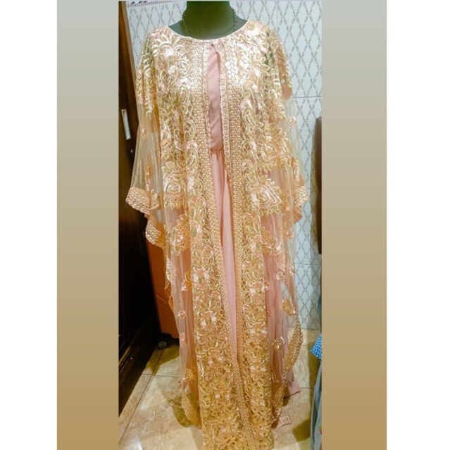 gaun pesta asli saudi, baju lebaran, baju pesta mewah, gaun mewah murah (preloved)