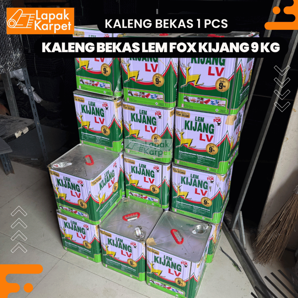 (1 PCS) Kaleng Bekas Lem Fox Kijang 9kg - Kaleng Bekas Layak Guna