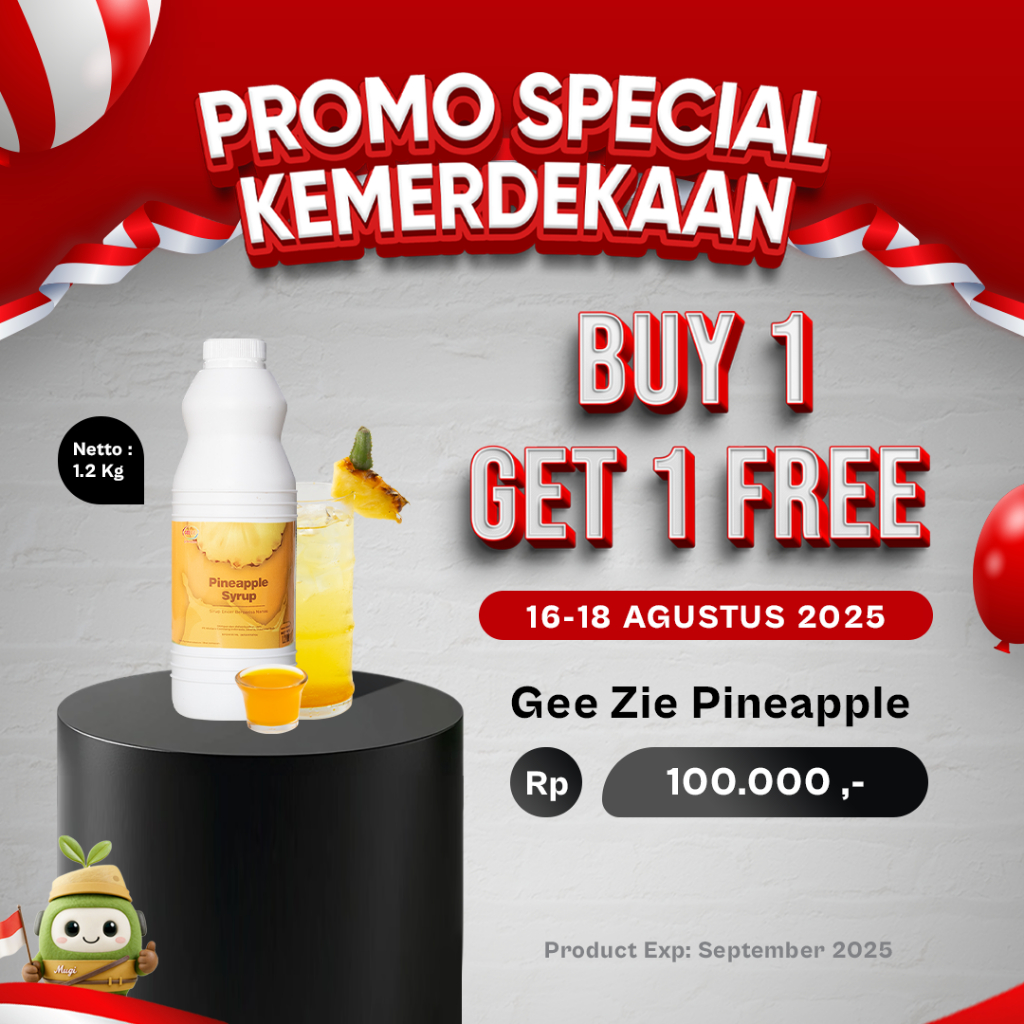 

16, 17, 18 AGUSTUS 2025 SAJA. PROMO KEMERDEKAAN "PANJAT PINANG" BUY 1 GET 1 FREE KHUSUS 16, 17, 18 AGS 25