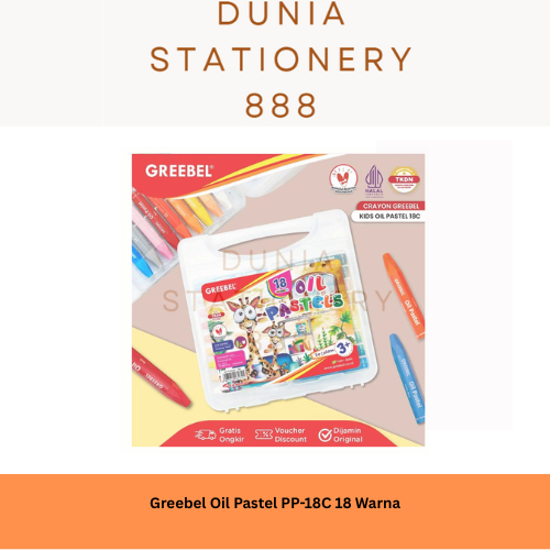 

Greebel Oil Pastel Crayon / Krayon 18 Warna