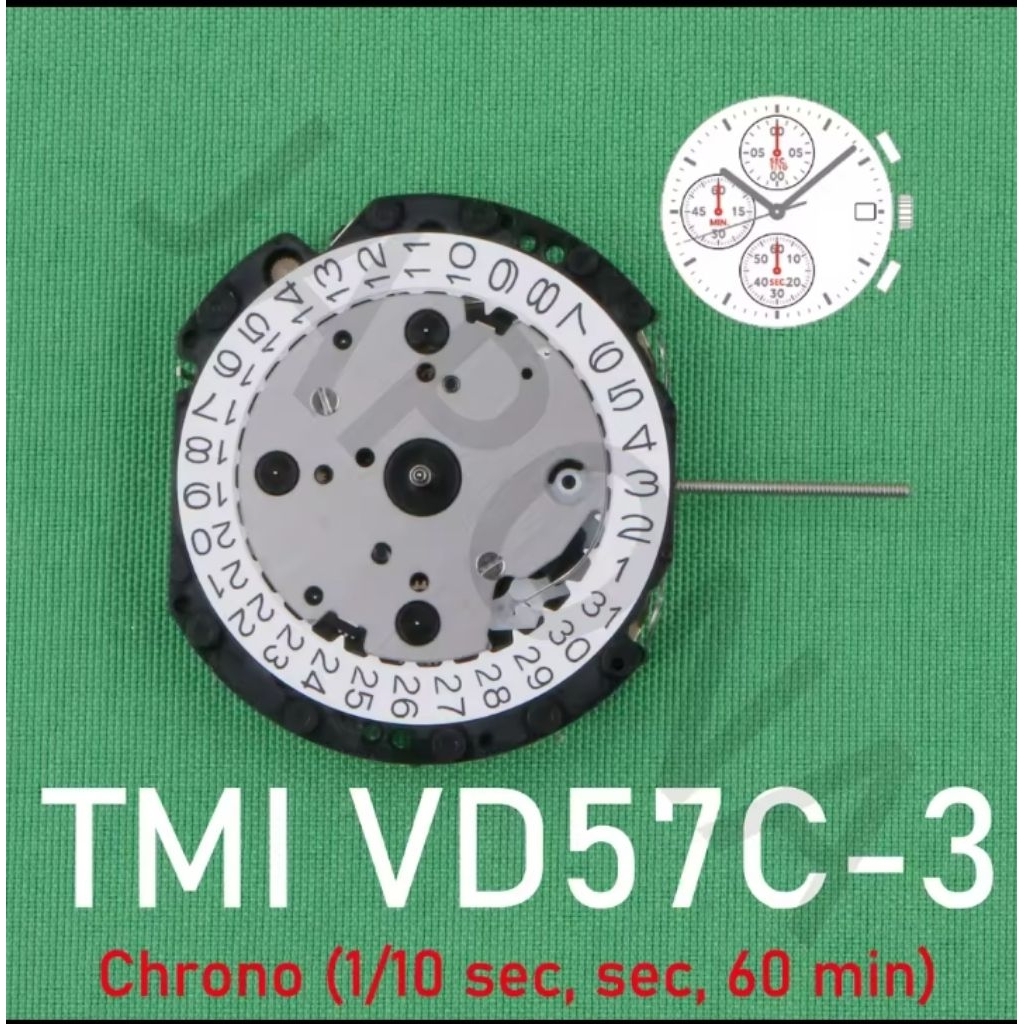 Mesin Jam Tangan VD57B VD 57 C Chrono Original