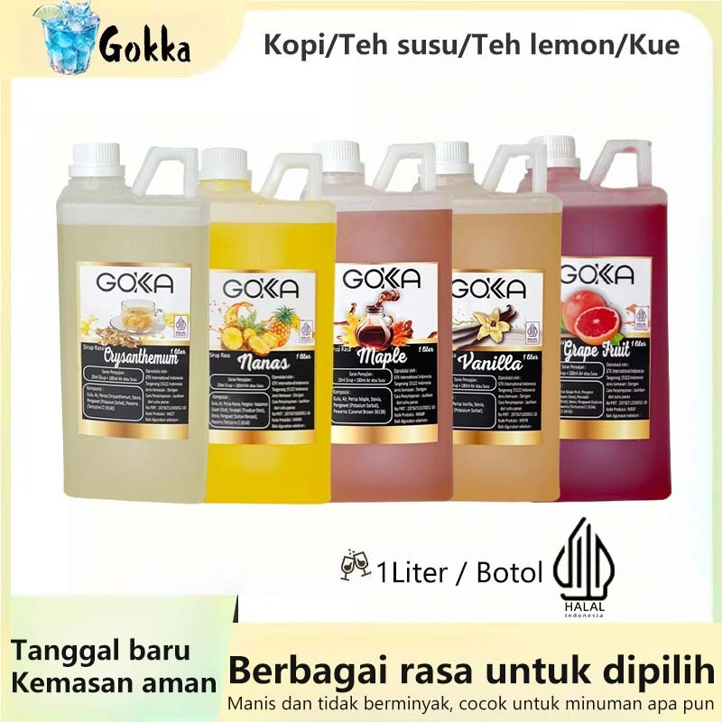 

GOKKA Aneka Rasa Syrup / Sirup Semua Varian Rasa / Sirup Rasa Aneka 1Liter / Premium Syrup