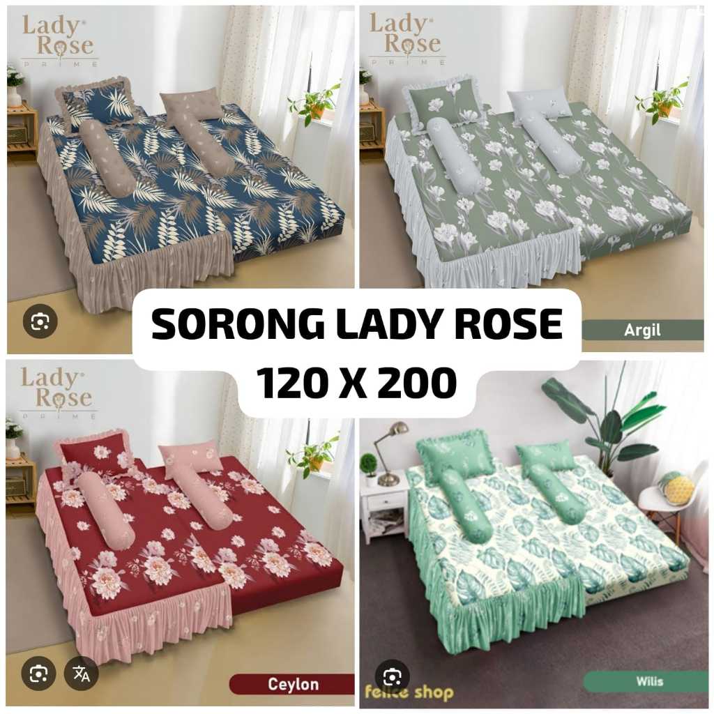 SPREI SORONG SINGLE UKURAN 120x200 RUMBAI LADYROSE