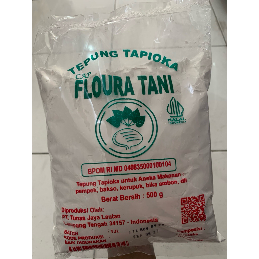 

Tepung tapioka cap floura tani 500g