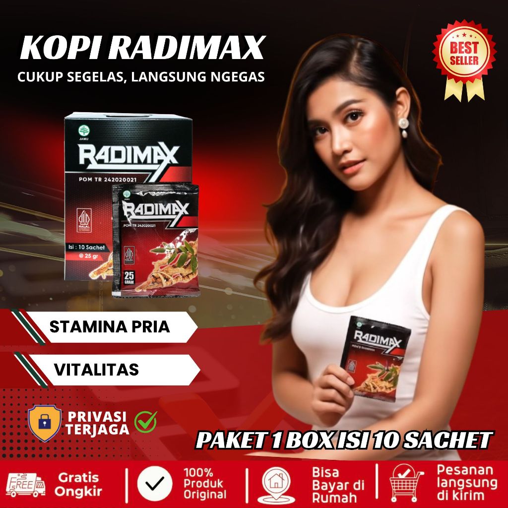 

Radimax Original Kopi Stamina Pria Kopi Kebugaran Tubuh Penyubur Sprema Pria Aman Tanpa Efek Samping