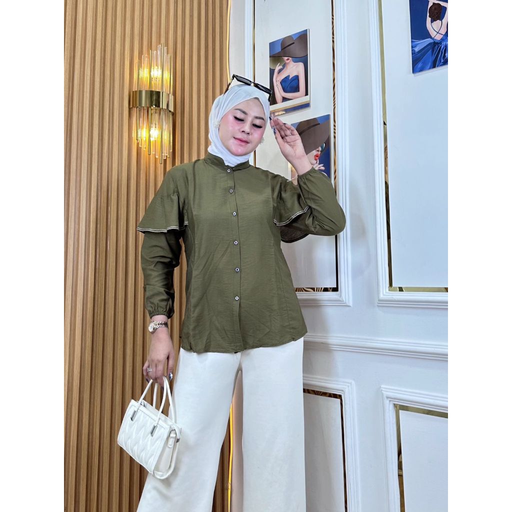 AMANDA BLOUSE POLO PREMIUM // Atasan Wanita // Atasan Cewek // Atasan Dewasa // Atasan Remaja // Ata