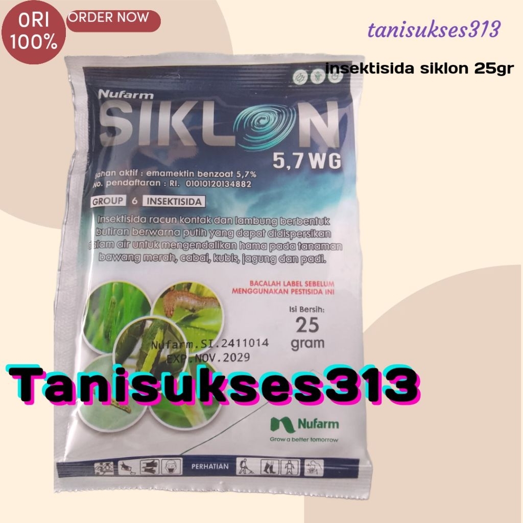 Insektisida siklon kontak lambung siklon insektisida 25gram insektisida siklon 25gram