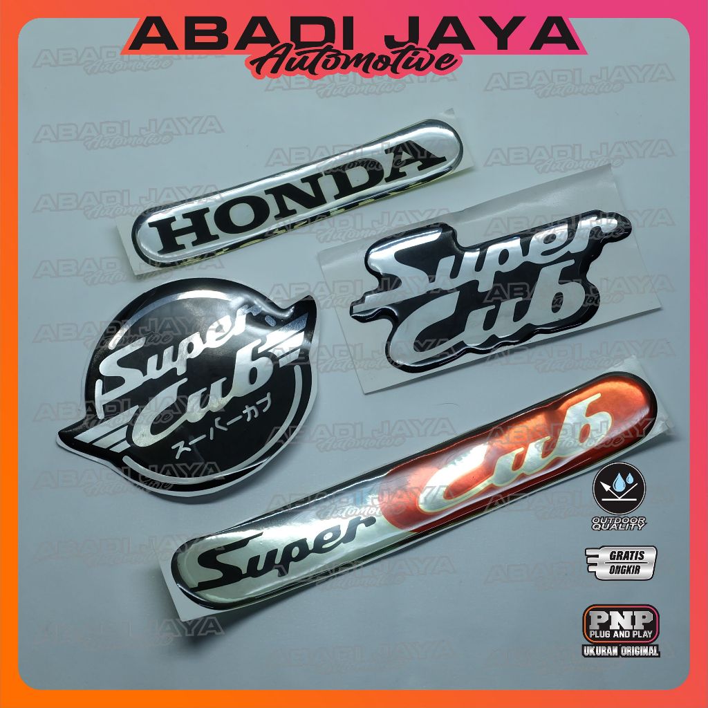Emblem Timbul Honda Super Cub | Emblem Logo Super Cub Honda