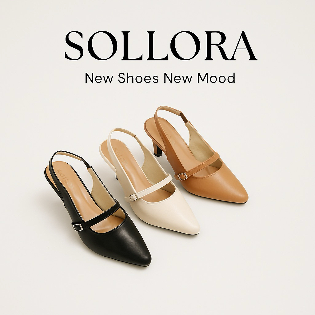 QUEEN - Sepatu Heels Wanita Sepatu Mules Wanita Hak 5cm